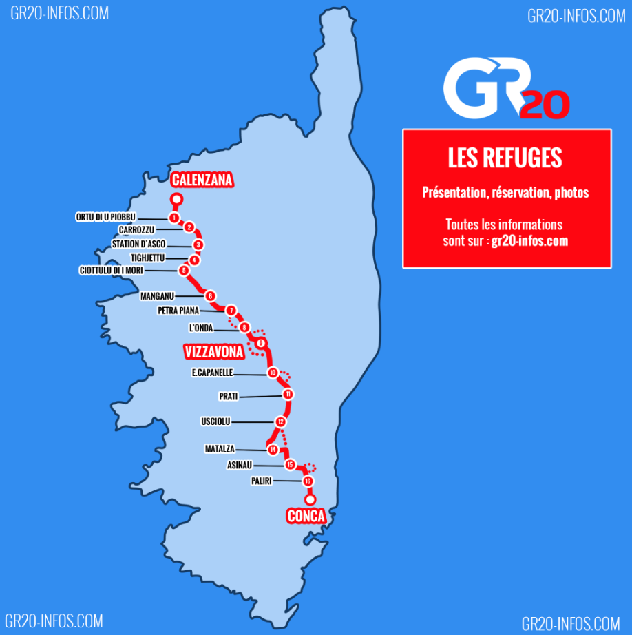 Carte du GR20
