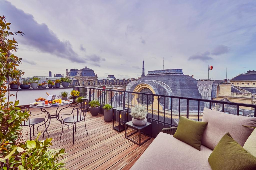 vue d'une terrasse de l'hôtel
